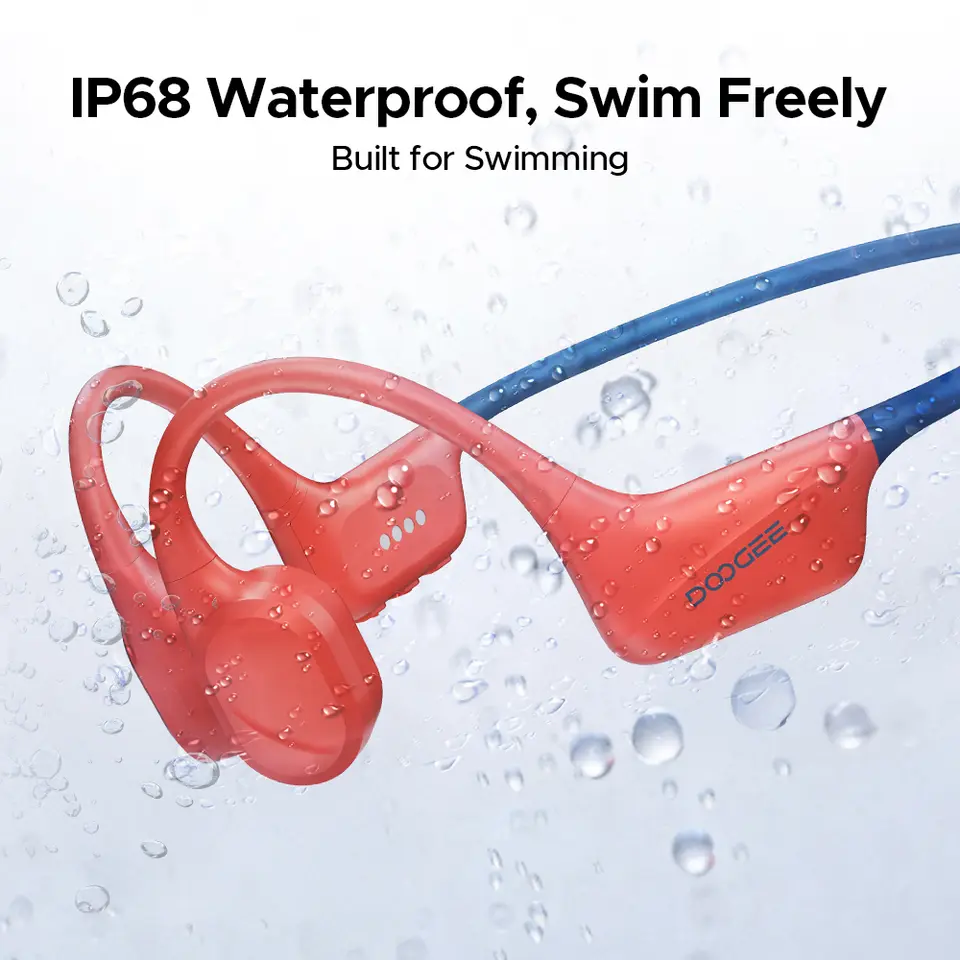 سماعات توصيل عظمي DOOGEE BoneBeat Swim، بلوتوث 5.4، مقاومة للماء IP68، سماعات رياضية لاسلكية للجري وركوب الدراجات - 4