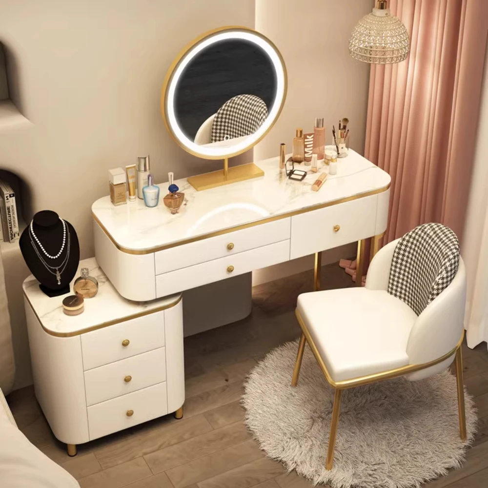 Carpet Corner Makeup Table White Cute Study Organizer Table Makeup Box Children Penteadeiras De Maquiagem Home Furniture