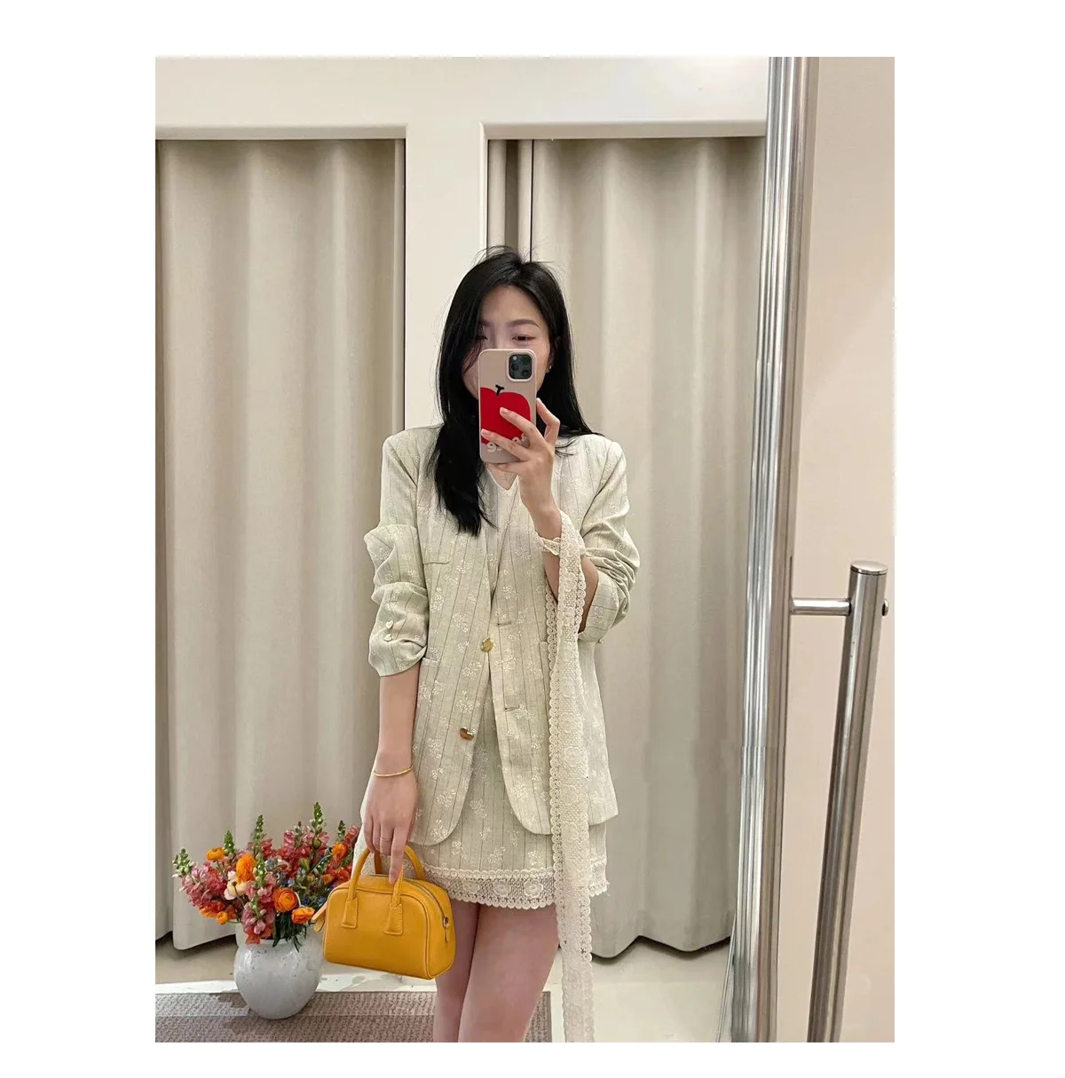 FIRMRANCH Spring/Summer Dopamine Outfit Colorful Texture Top Layer Cowhide Hand-Held Bowling Bag Ladies Crossbody Mini Purse