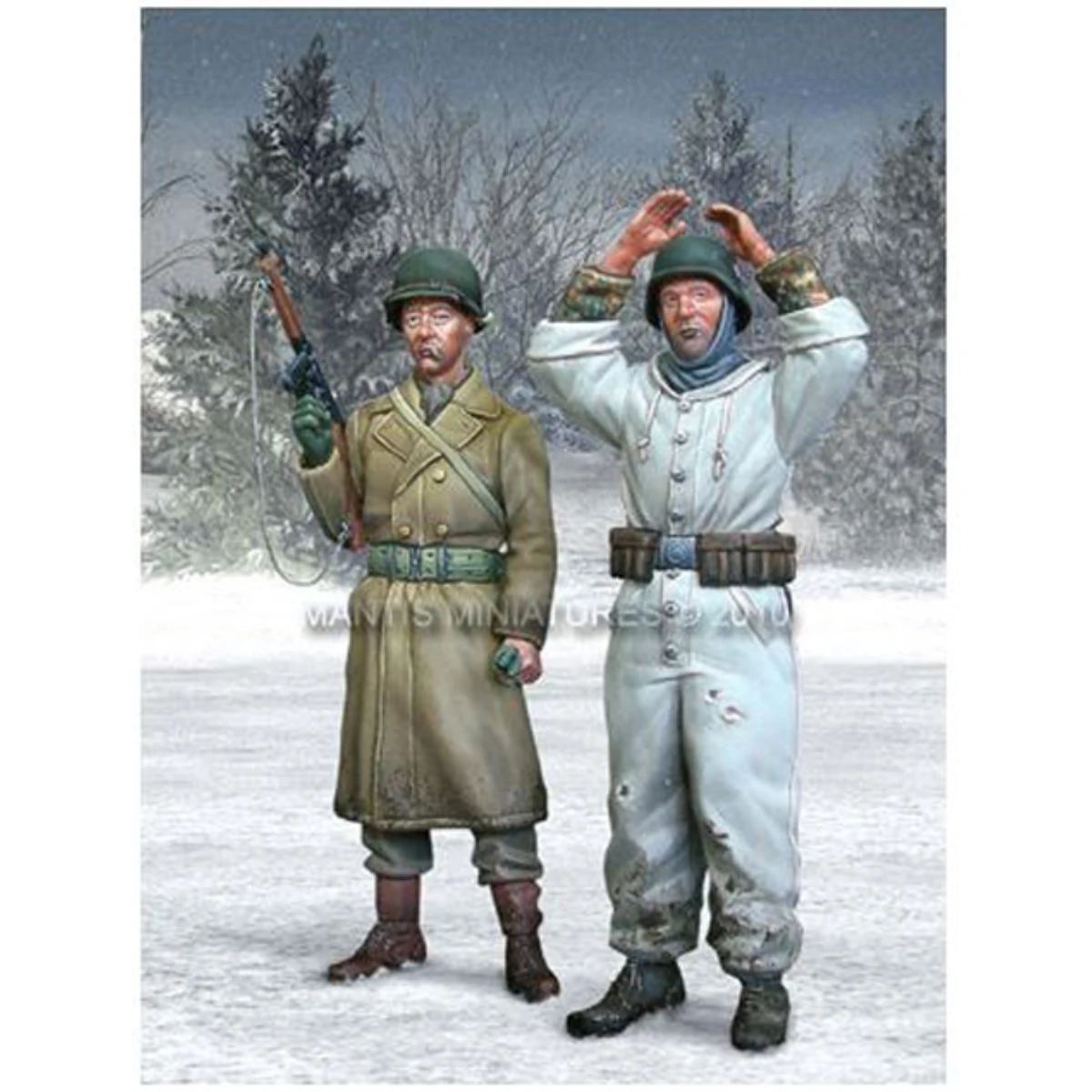 

1/35 resin soldier model GK - US Army infantry and German prisoner of war. Unassembled and unpainted DIY kit 934R