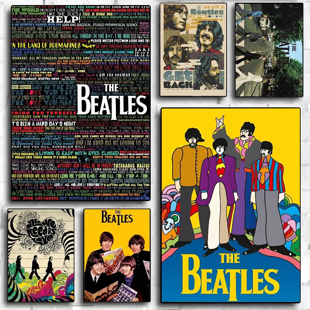Band The B-Beatles Rock Poster High Quality Print Home Decor Wall Art Mural Room Bar Decoration