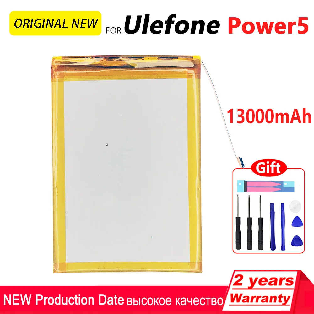 100% Original 13000mAh Power 5 Phone Battery For Ulefone Power 5 Replacement Phone High quality Batteries Batteria With Tools