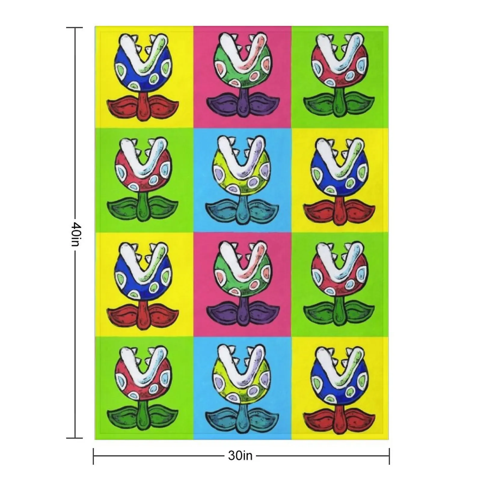 Piranha Plants Throw Blanket Decorative Sofa Luxury Designer christmas decoration Decorative Sofas Blankets