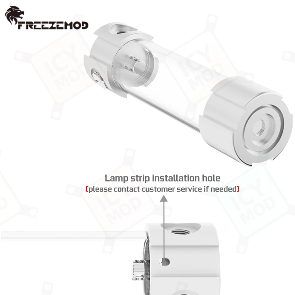 FREEZEMOD خزان أكريليك OD50MM 120 مللي متر/170 مللي متر/220 مللي متر/270 مللي متر/320 مللي متر/370 مللي متر خزان تبريد المياه G1/4 'PC MOD YSX-5DC #5