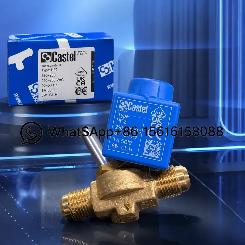 Original Castel Refrigeration Solenoid Valve HF2 Screw 1064/3A6 for Air Conditioner Cold Storage Ice Machine HVAC Parts