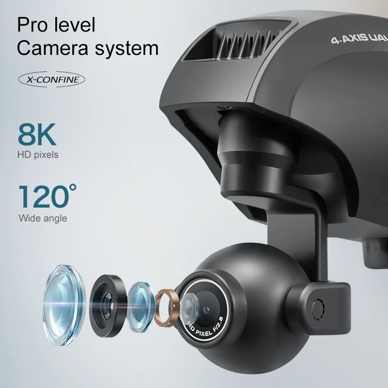 전문가용 8K 미니 항공 WIFI FPV RC 드론 2.4G 360 플립 헤드리스 모드 옵티컬 플로우 고도 유지 원격 제어 쿼드콥터