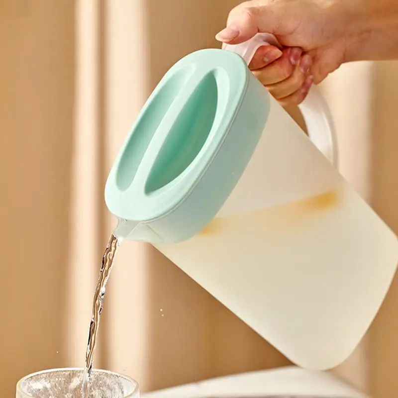 إبريق ليمون للثلاجة ، حاوية ثلج ، مقاوم للحرارة والبرودة ، إبريق ثلاجة ، إبريق ماء لحليب الصويا ومشروب القهوة ، #2