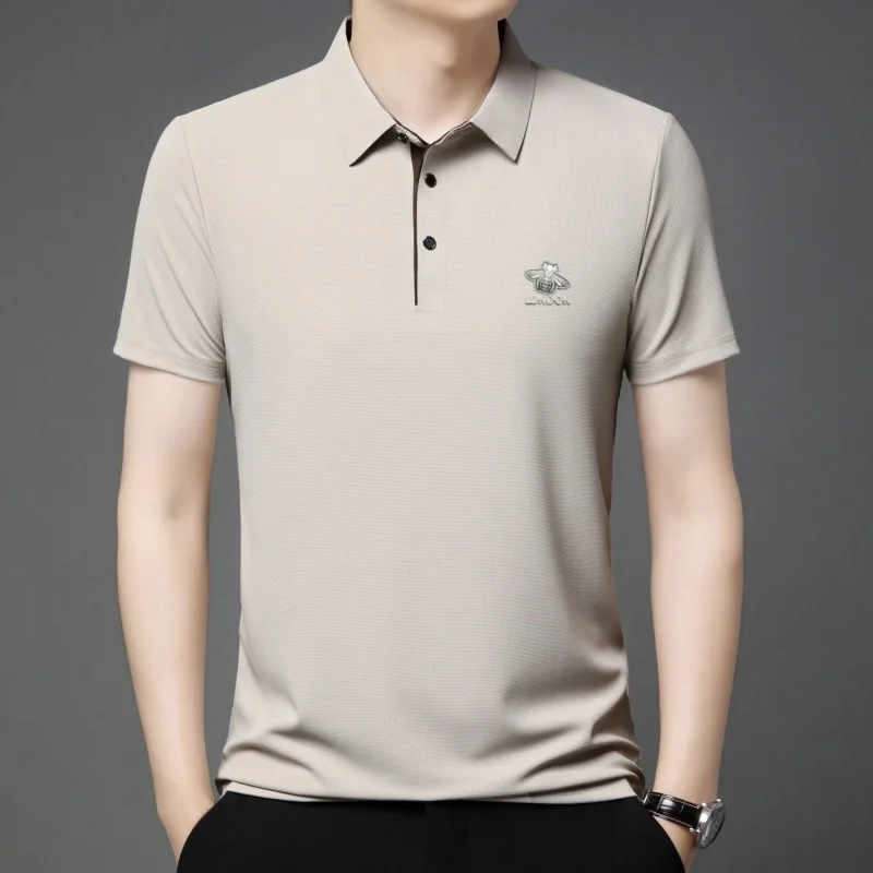 

The 2025 new men's high-end POLO shirt is a globally high-quality, comfortable, breathable and sweat-absorbent business high-end