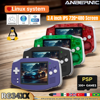 ANBERNIC RG 34XX RG34XX Retro Handheld Game Player Video Game Consoles 3.4-inch IPS Screen 3500mAh Linux System 256G PSP Games