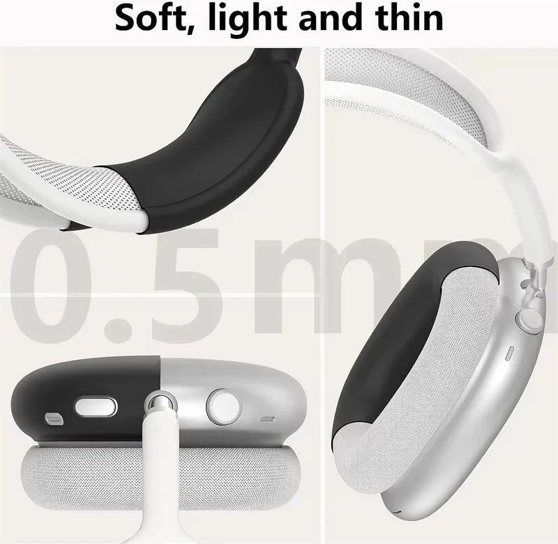 3 in 1 Soft Silicone Case for Airpods Max Cases Skin Protector Wireless Headphones Covers Shockproof Earphone Covers Accessories image 6