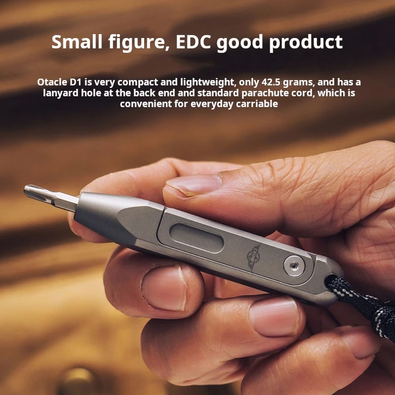 OLIGHT Otacle D1티타늄 합금 CT4 휴대용 EDC 야외 다기능 도구 더블 비트 드라이버 키 체인 도구