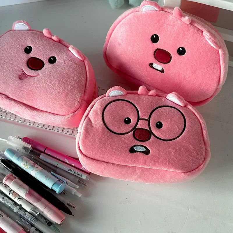 Cute Zanmang Loopy Pencil Box Simplicity Cartoon High Capacity Pencil Box Kawaii Student Stationery Storage Bag Toys Girl Gifts