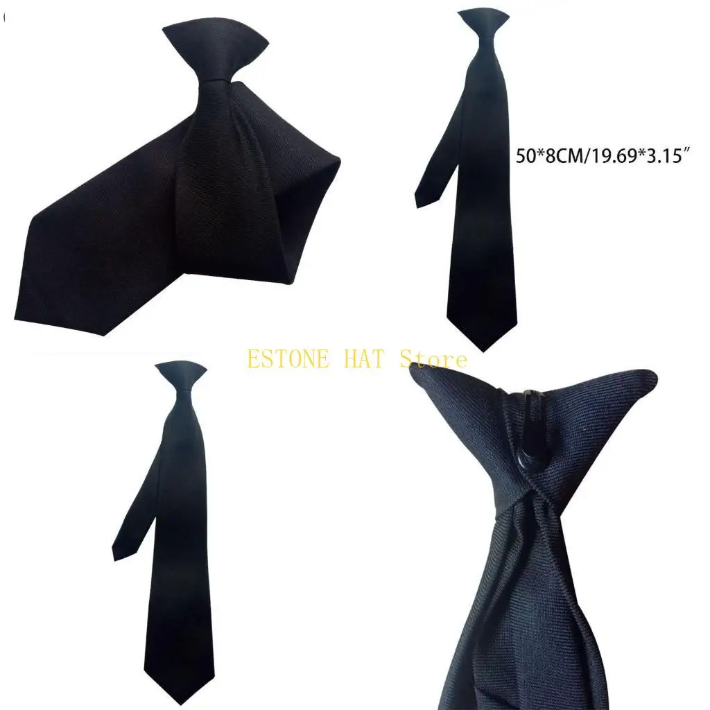 49mf 50x8см Мужской униформа с твердым черным цветом имитация шелковой зажима