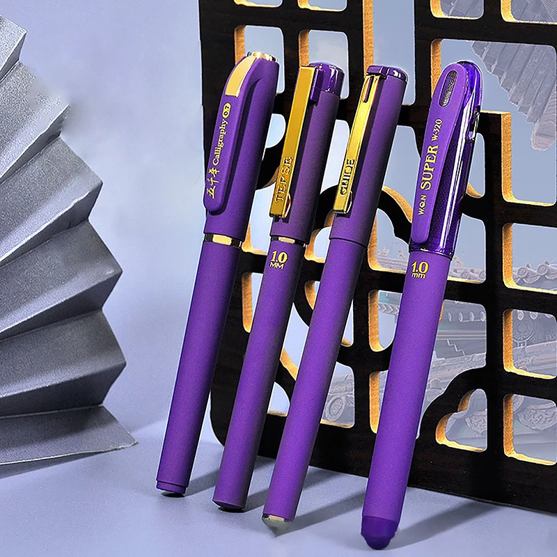 1-8 Stück lila Tinten gel stifte 0,7mm/1,0mm zum Schreiben von Nachfüll-Büromaterial mit großer Kapazität zurück in die Schule – Detail 1