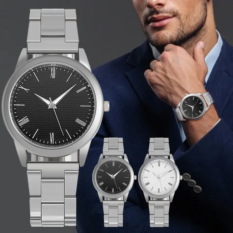 Fashion Men Luxury Watches Mens Business Stainless Steel Casual Quartz Watch for Male Clock Wristwatch Relogio Masculino