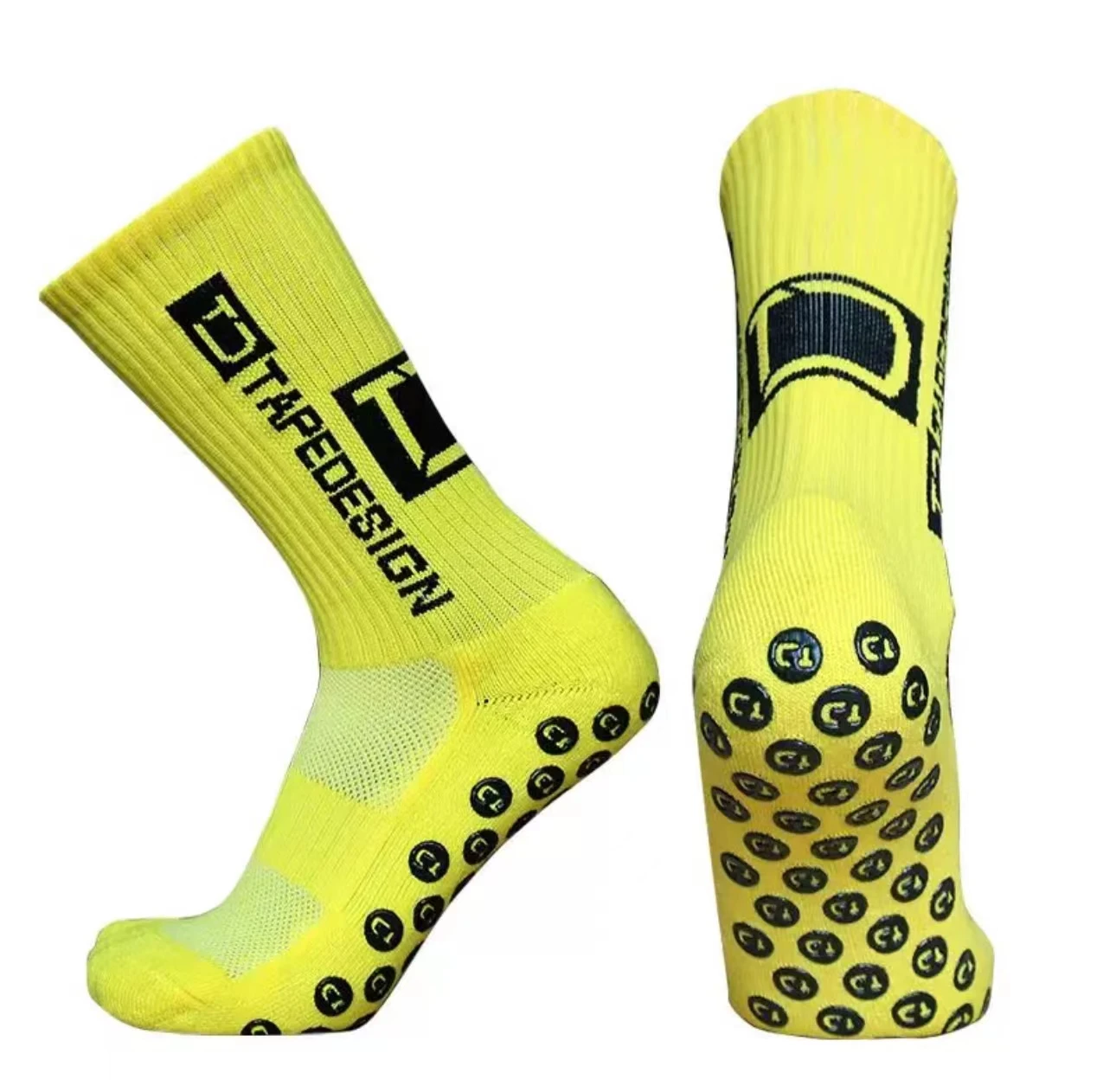 Calcetines deportivos antideslizantes para fútbol, medias de tubo para deportes al aire libre, Fondo de toalla, ciclismo, absorción del sudor, ventilación, 3 pares