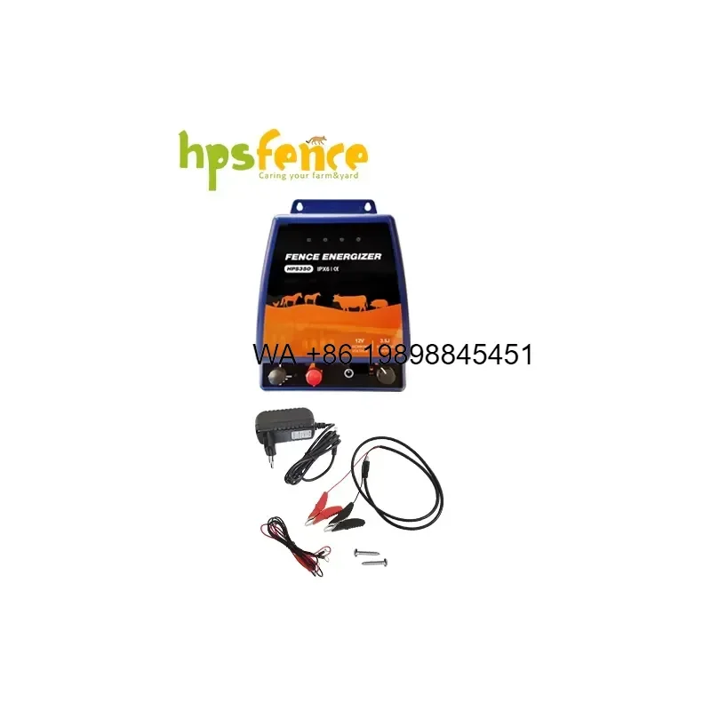 Wmwmnu for 3.5J Fence Energizer Solar Power Portable for Farm Animal Fence Security System