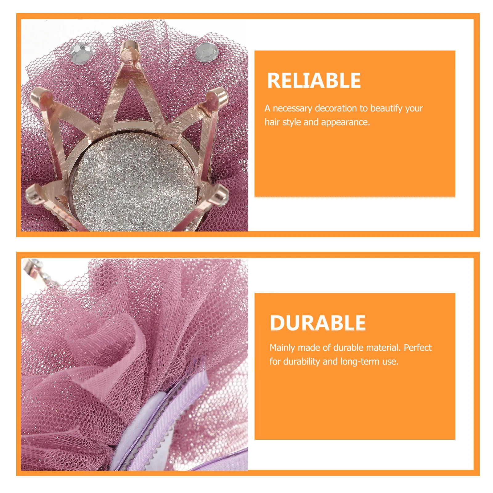 

Заколка для волос с короной и стразами, коричневая, прочная, простая в использовании, стильное украшение для волос для девочек, заколка для челки для детей