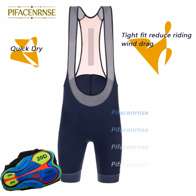 Image of 2021 Team Herren Sommer Radsport-Trägerhose 20D GEL Atmungsaktive Sport-Mountainbike-Hose Fahrradhose Radlerhose