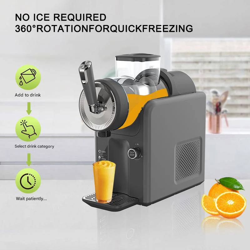 Household Slush Machine Ice Cream Maker Automatic Home Use Frozen Juice Drink Machine Fast Cooling Smart Temperature Control