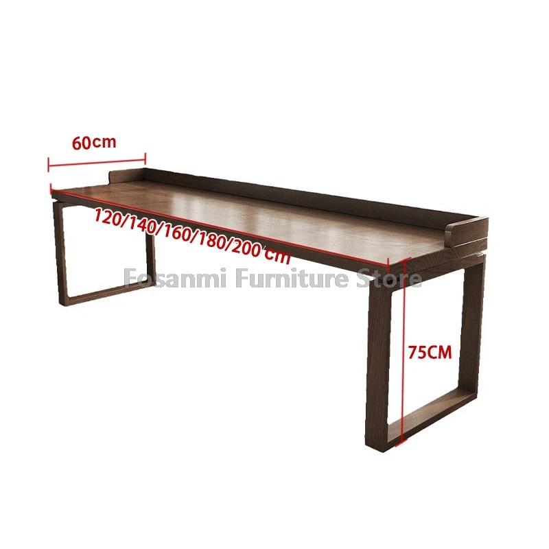 Rustic Walnut Solid Wood Table Chair Set Work Study Gaming Computer Desk and Chairs Simple Home Office Furniture Desk with Chair