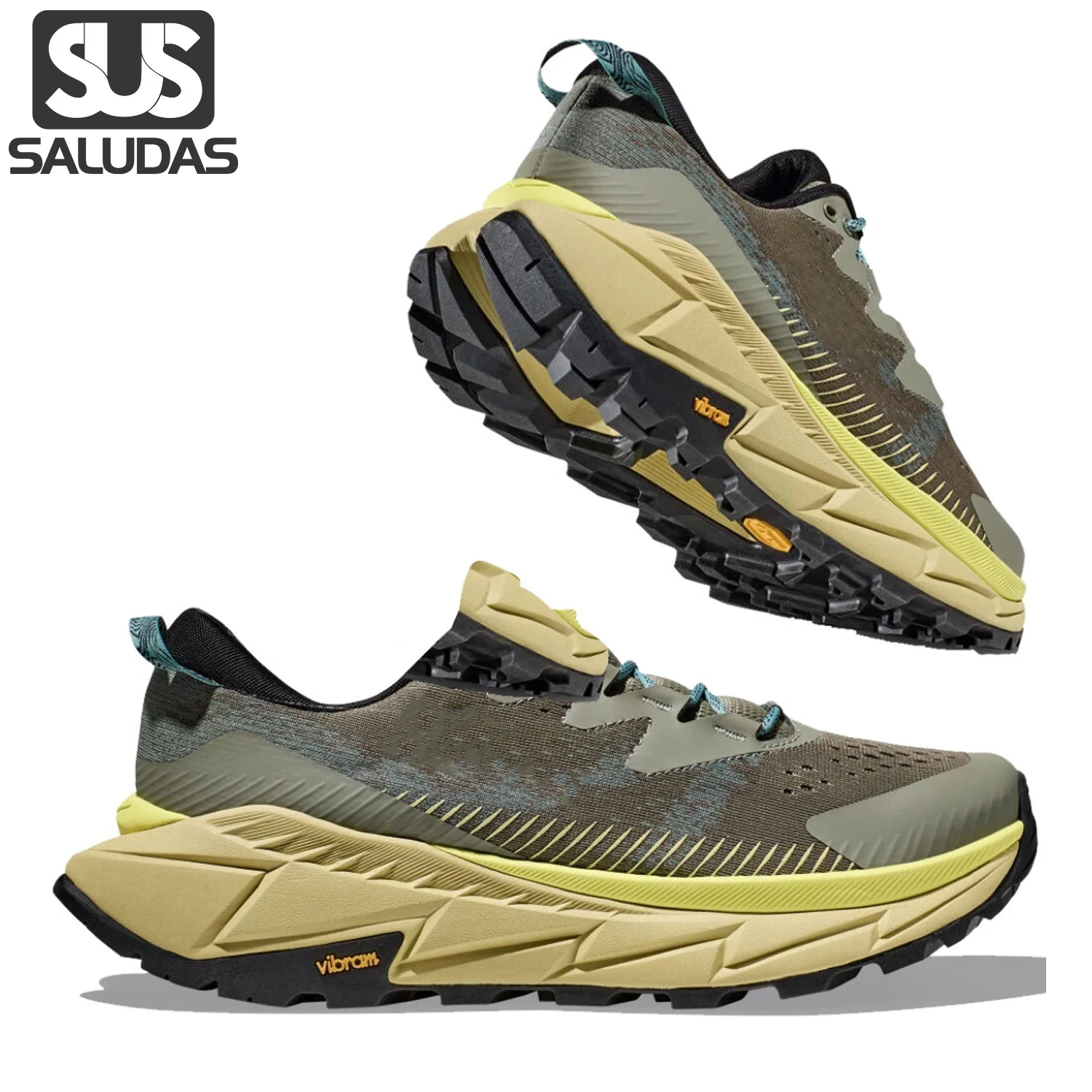 SALUDAS Original Men Trail Running Shoes Women Casual Tennis Shoes Thick-Soled Cushioned Outdoor Marathon Running Sneakers