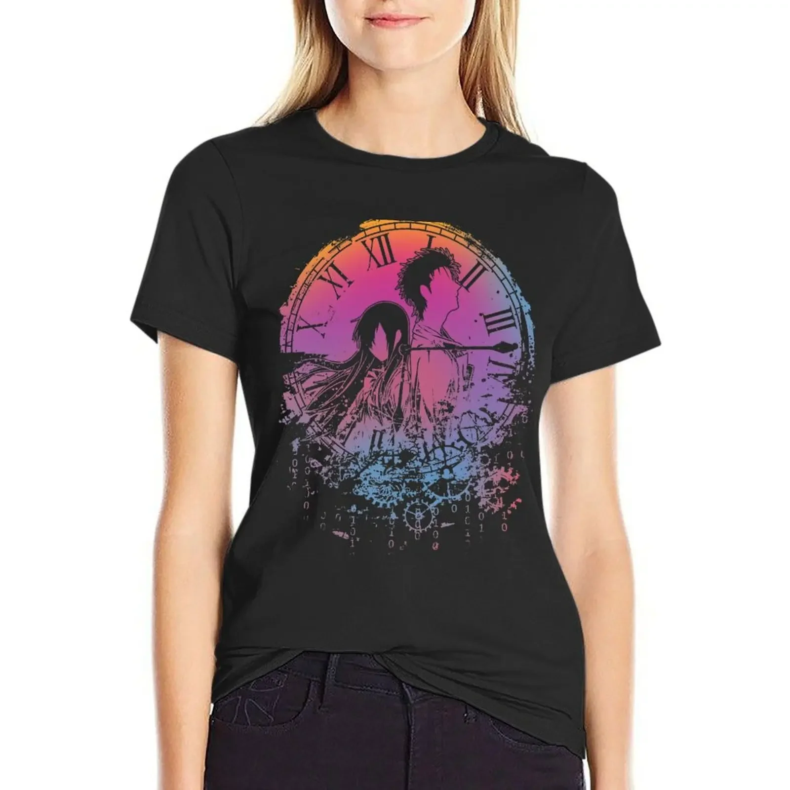 

Broken Clock Colors T-Shirt customizeds customs design your own funnys blacks Women t shirt