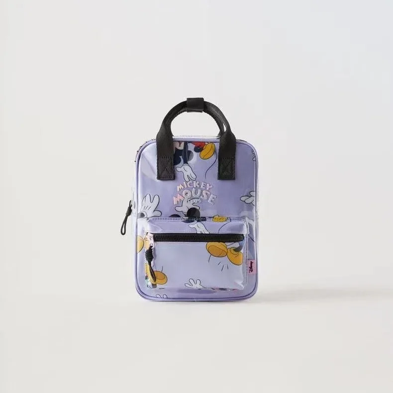 Children\'s Bag Cartoon Fashion Casual Two-shoulder Bags Purple Schoolbags For Boys Girls Mickey Mouse Print Cute Mini Backpack