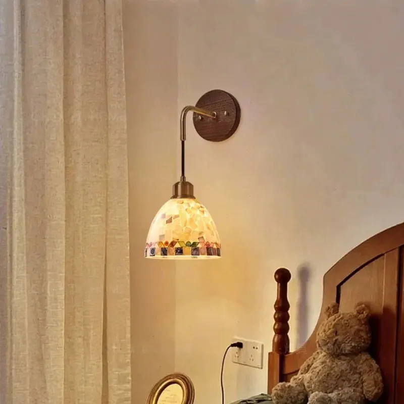 

Nordic Luxury LED Wall Lamp Living Room Background Wall Bedroom Bedside Wall light Wabi-sabi Indoor Home Decora Lighting