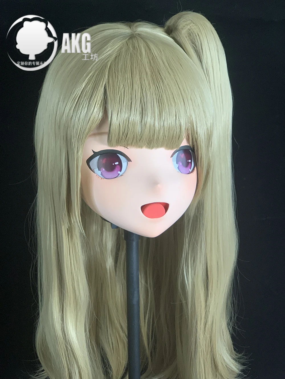 (AL58)Customize Character Female/Girl Resin Full/Half Head With Lock Anime Cosplay Japanese Animego Kigurumi Mask