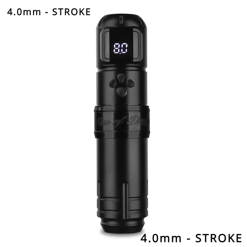 4.0mm-stroke  Portable LCD Digital Display Wireless Tattoo Machine Battery Pen For Body Art Makeup 1800mAh