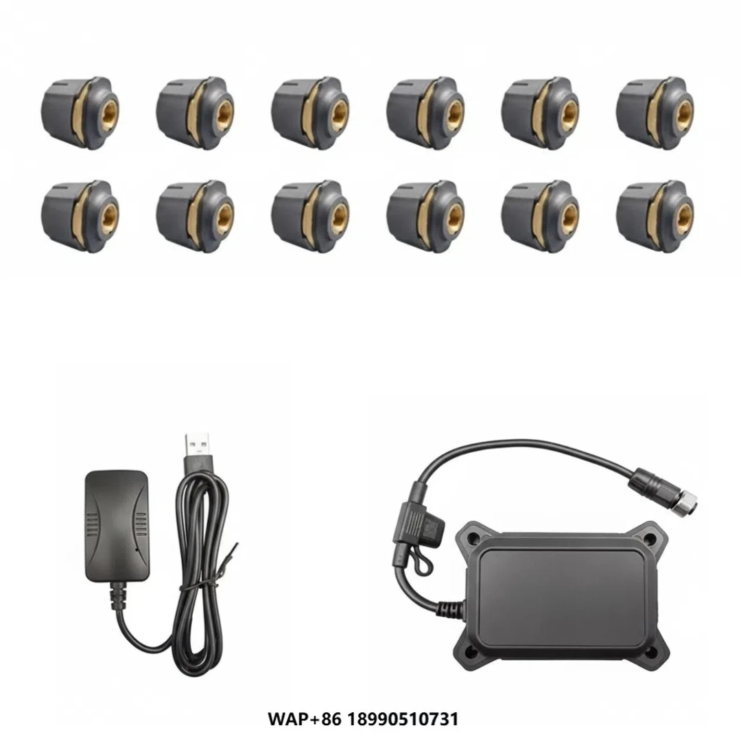 

12-Wheel USB TPMS for Cars Trucks Real-Time Android Car Screen 8mm External Sensor with Repeater Tire Pressure Monitoring System