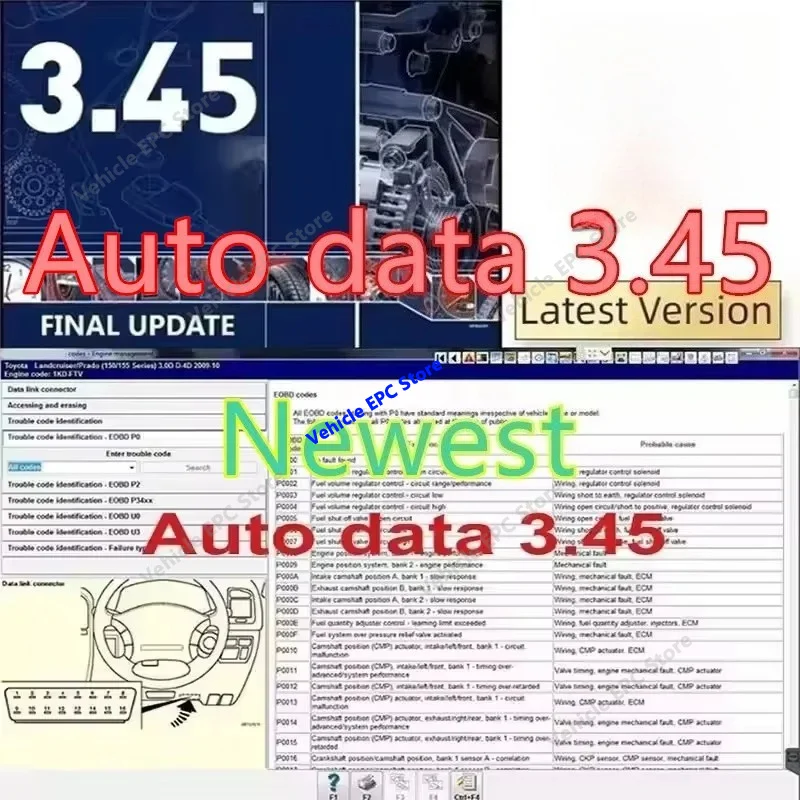 2026 hot selling newest  Auto Data 3.45 auto data car software with free install video to help autodata 3.45 car software