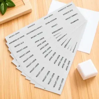 

10pcs Skin Care Labels Pvc Waterproof Stickers For Soap Shampoo Bottles Self-Adhesive Dispenser Label Stickers
