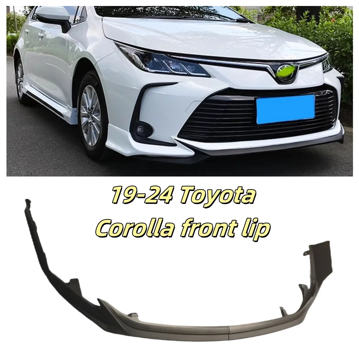 

Suitable for 19-24 Toyota Corolla front lip bumper spoiler diffuser body kit Two Section Style