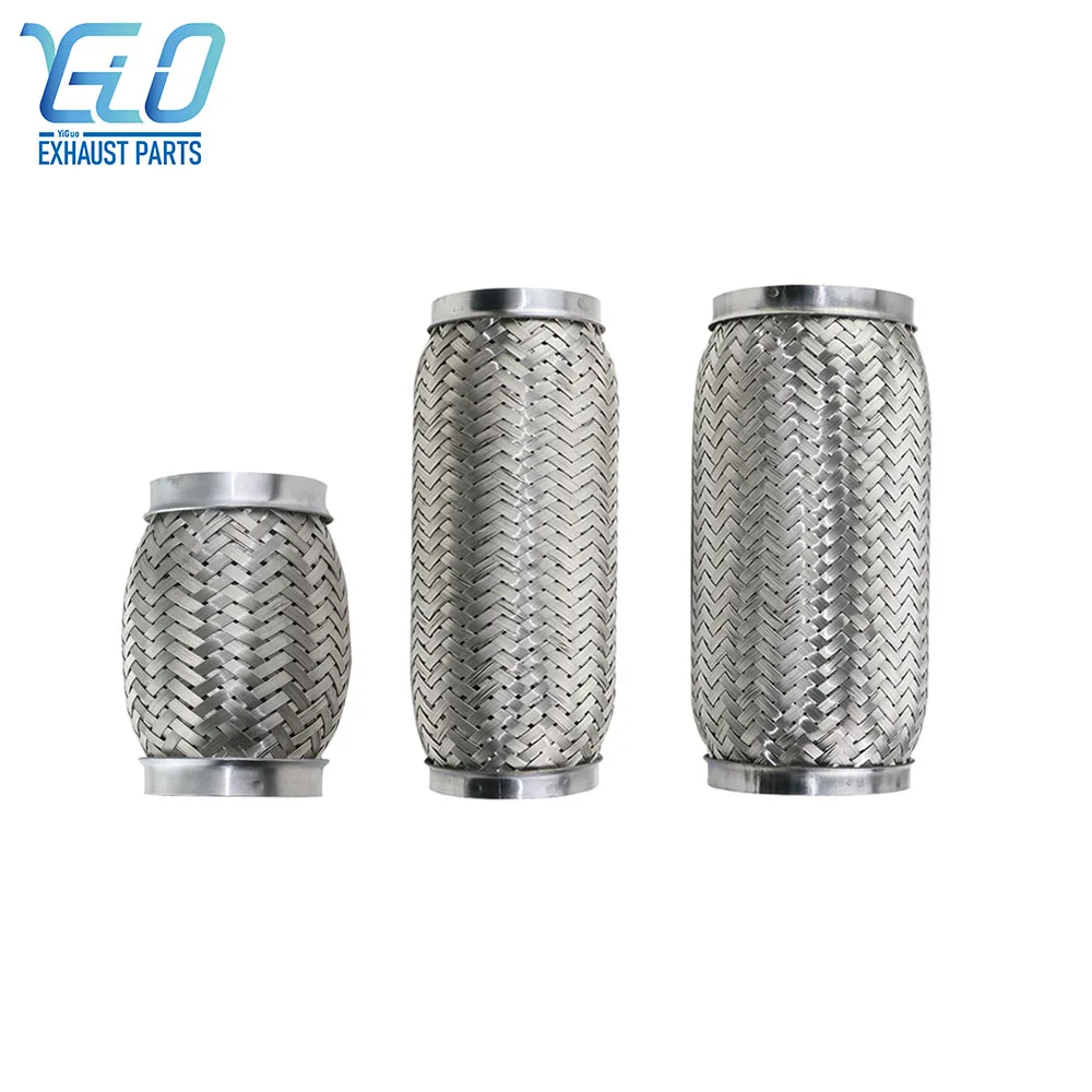 

Universal Car Telescopic Flexible Connection Stainless Steel Braid Bellows Exhaust Tube Muffler Pipe Connector