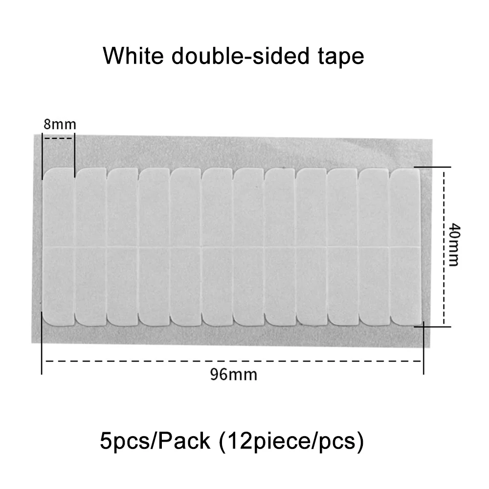 Single Sided Tape&Double Sided Adhesive Tape Precut 5pcs/Pack for Tape in Hair Extension Replacement Waterproof Tape