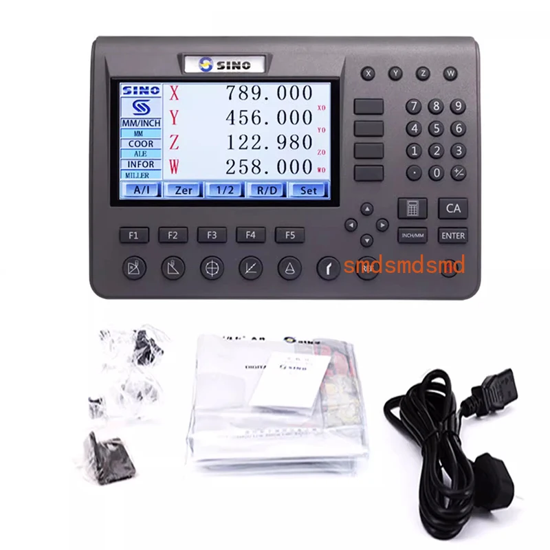 4 Axis DRO LCD Digital Readout Disply 0.005mm Linear Scale Grating Glass Encoder Ruler for Milling Lathe Machine SDS200