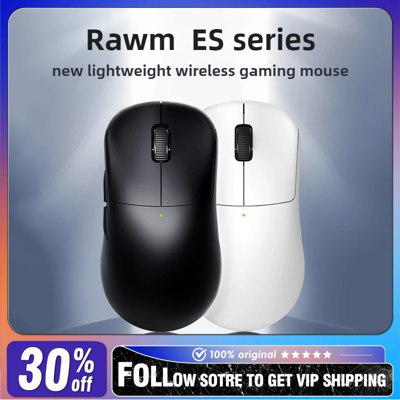 Rawm Es21M Mouse Wireless Dual Mode Paw3950 Sensor 47g Lightweight 8k Return Custom E-sports Gamer Laptop Accessories Gifts