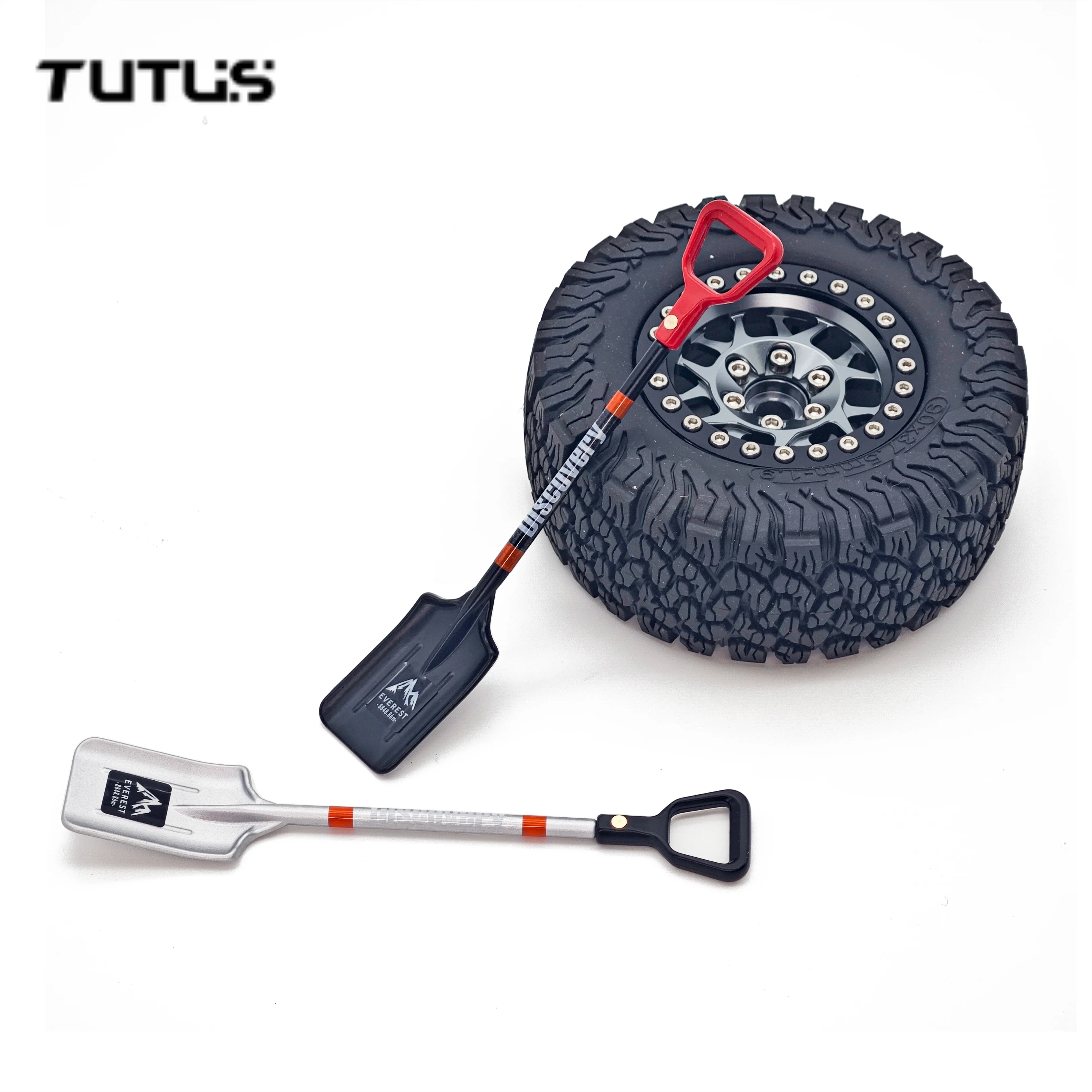1/10 1/8 RC Crawer Tracked Vehicle Axial SCX10 90046 D90 Rgt Traxxas Trx4 Simulated Zinc Alloy Shovel Knife Decoration