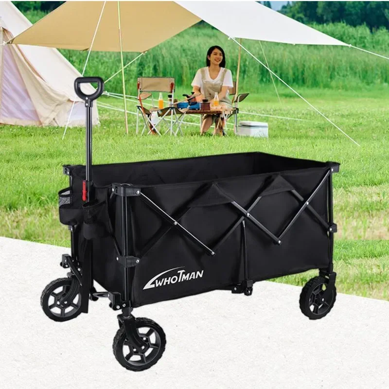 Folding Camping Trailer, Outdoor Quick Storage Cart, Portable Fishing Trolley, Shopping  Utility Cart, Lightweight Travel Wagon.