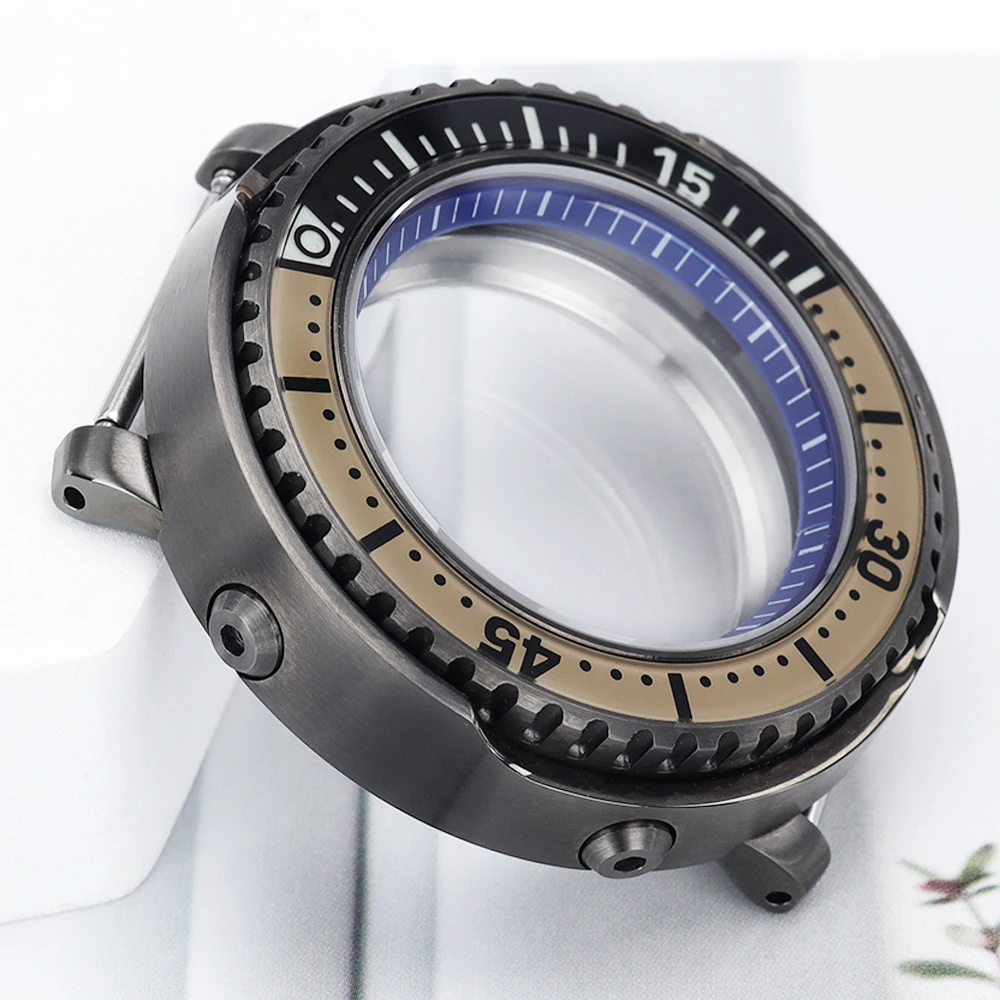 43mm-steel-tuna-canned-watch-cases-for-seiko-nh34-nh35-nh36-38-sapphire-20atm-c3-ceramic-bezel-men's-watch-water-resistance-case