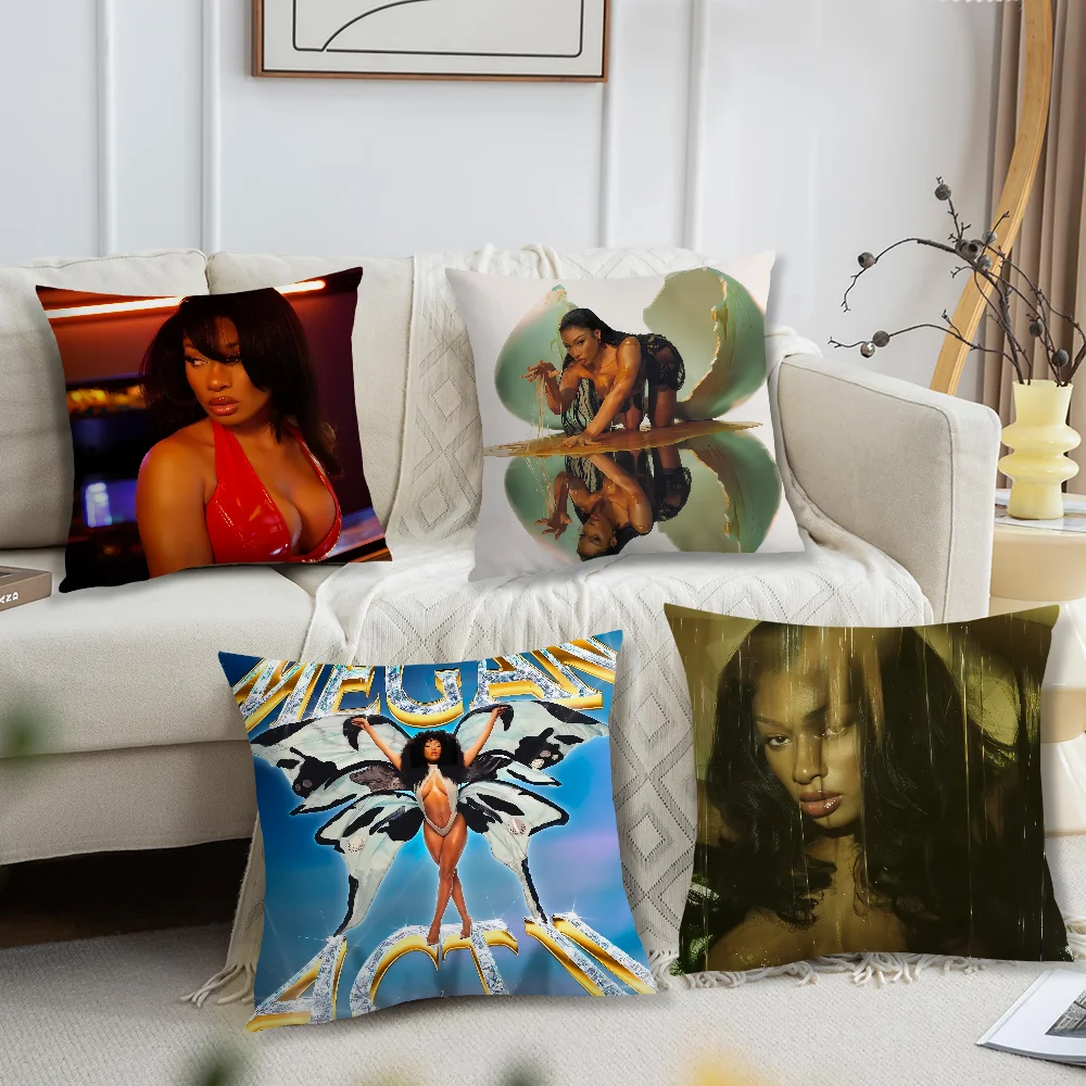 Singer M-Megan Thee Stallion Pillow Case Comfortable soft Cushion for Sofa Home office Decor and Protective Covers