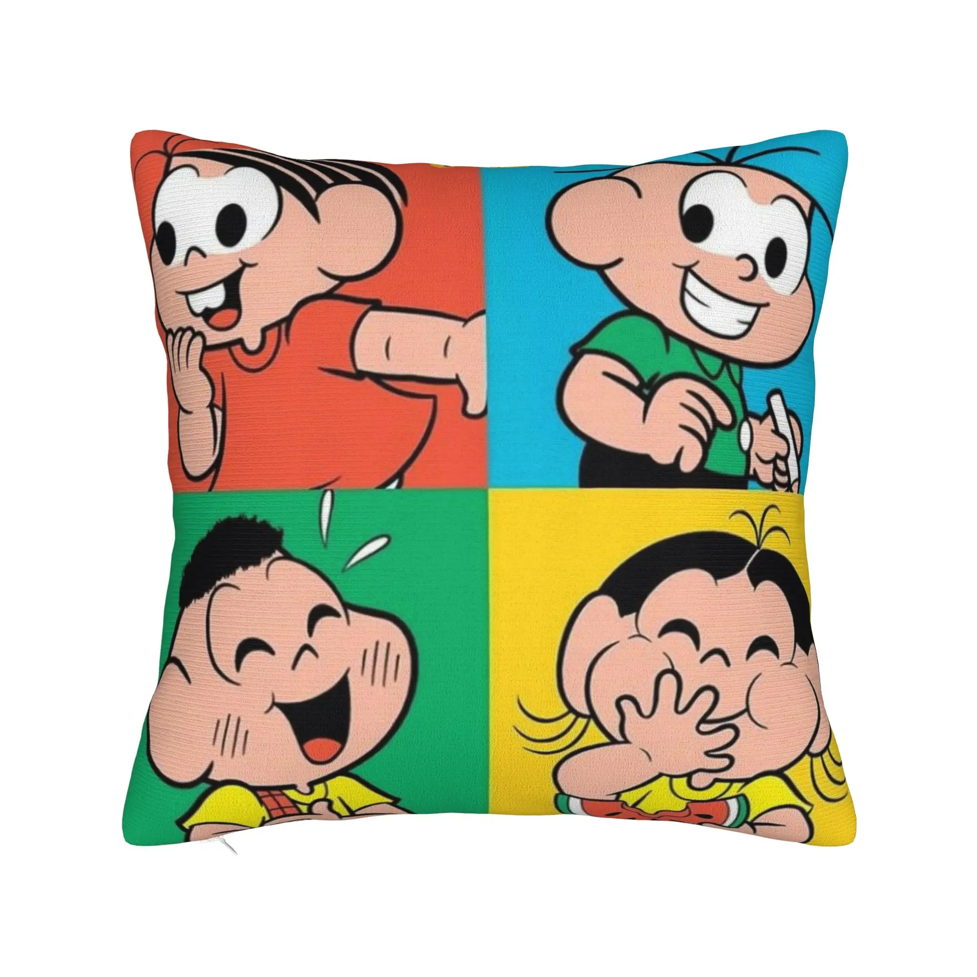 Capa de almofada quadrada com estampa de anime Magali Festa, capa de almofada fofa e engraçada para sofá, quarto, decoração de casa