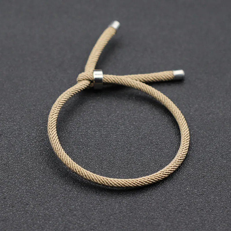Ajustable Stainless Steel Braclet Minimalist Rope Bracelet For Women Men 100% Unfading Outdoor Camping Braslet Couple Brazalete
