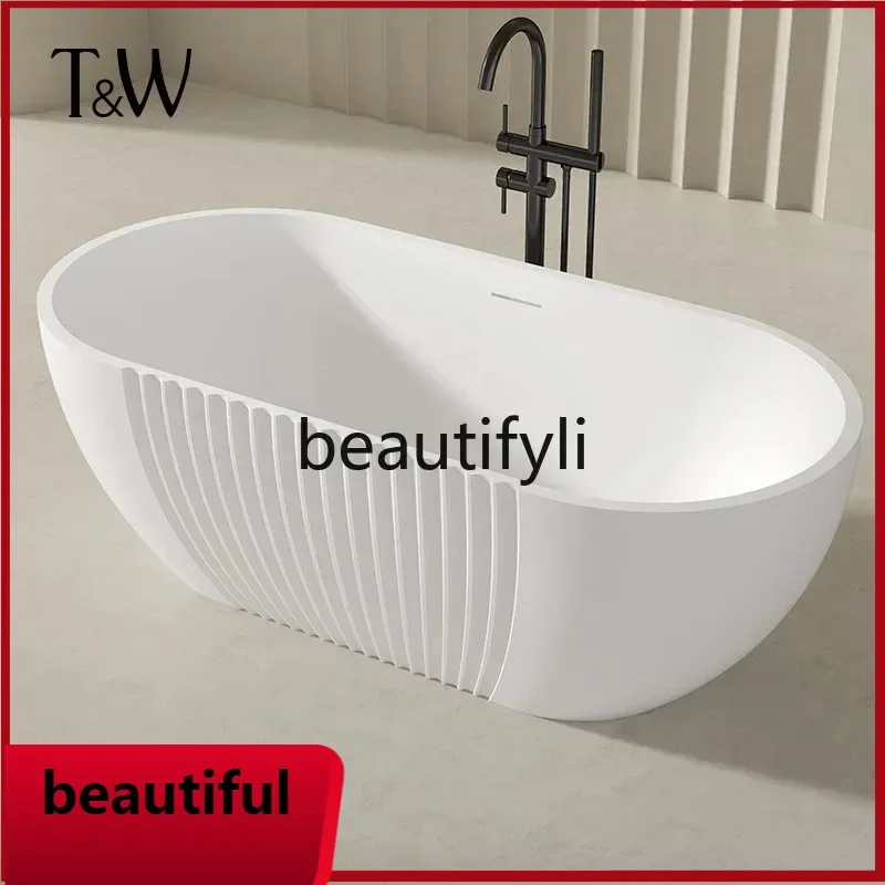 

f156 Acrylic bathtub household light luxury hotel B & B double oval integrated bathtub