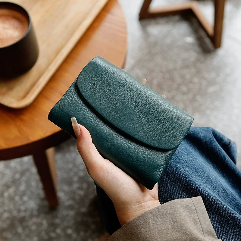 تتفاعل قصيرة السيدات محفظة جلدية عادية جلد طبيعي محفظة نسائية للعملات المعدنية حامل بطاقة الائتمان النساء محافظ صغيرة جلد البقر حقيبة صغيرة