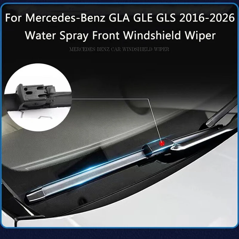 Car Custom Wet Arm Frameless Wiper Blades For Mercedes-Benz GLA GLE GLS 2016-2026 Windshield Water Spray Cleaning Auto Accessory