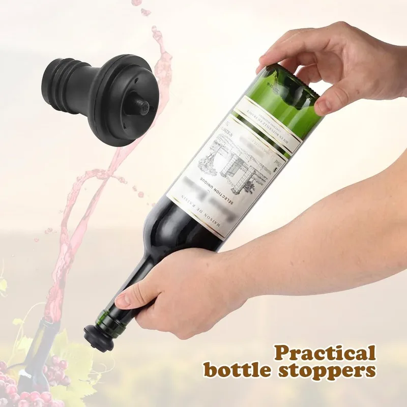 Wine Stoppers for Wine Saver Vacuum Pump Preserver Grade Rubber Wine Stopper Keep Your Wine Fresh Bottle Cap Sealer for Home