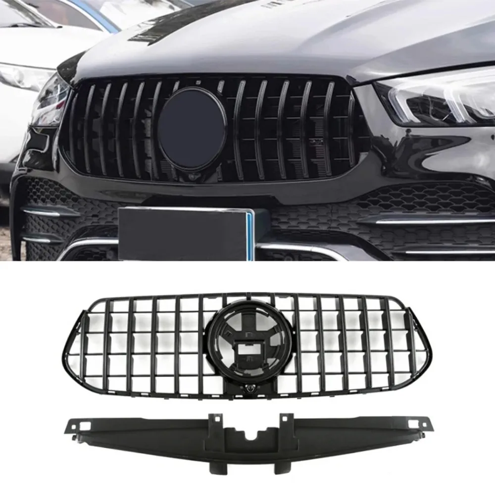 

Car Front Grille Grill For Mercedes-Benz W167 V167 GLE300 GLE350 GLE400 GLE450d 2023 2024+ Tuning Accessories ABS Grills